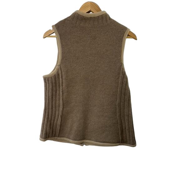 Gander Mountain Guide Series Tan Lambswool Blend Full Zip Vest Women's Medium - Picture 2 of 14